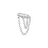 8mm diamond earring with two chains white (2)