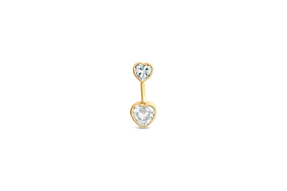Heart Belly Jewellery Yellow