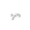 Arched Diamond Earring White