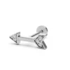 Diamond Arrow Earring White