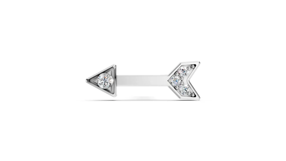 Diamond Arrow Earring White (2)