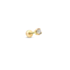 Diamond earring 5 mm yellow