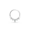 Diamond tear drop death earring white (2)