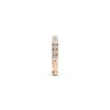Round gold earring with diamonds rose