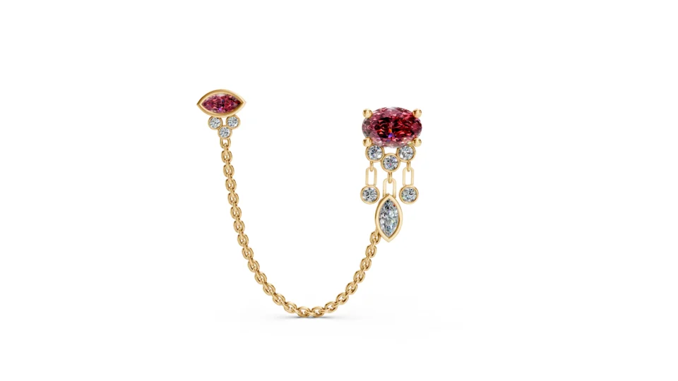 Sapphire shaving with chain yellow