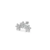Three Diamond Rose Earrings White (3)